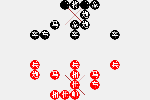 象棋棋譜圖片：不在意(月將)-和-泥馬江南龍(日帥) - 步數(shù)：40 