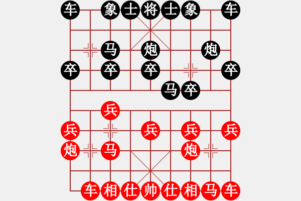 象棋棋譜圖片：湯卓光     先和 牛保明     - 步數(shù)：10 