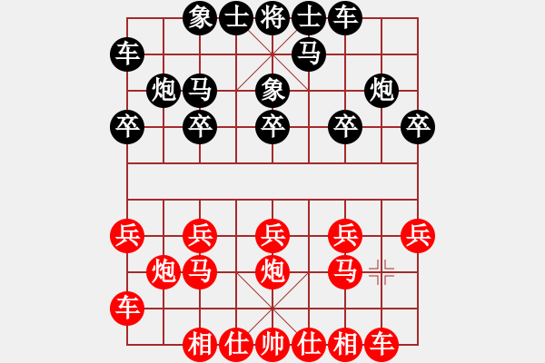 象棋棋譜圖片：中炮對(duì)飛左象拐腳馬（旋風(fēng)12層拆棋）和棋 - 步數(shù)：10 