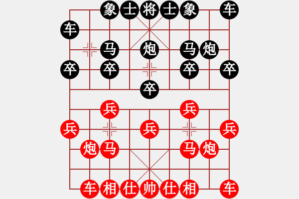 象棋棋譜圖片：haha32[紅] -VS- 行者必達(dá)[黑] - 步數(shù)：10 