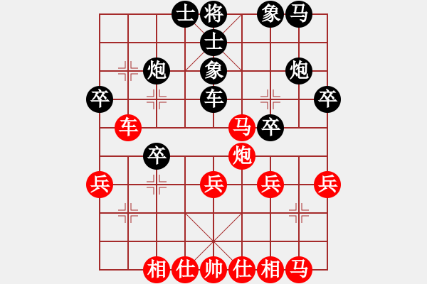 象棋棋譜圖片：小兵要忍忍(3段)-負(fù)-海上升明月(5段) - 步數(shù)：30 