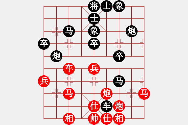 象棋棋谱图片：bbboy002(2段)-胜-温州苗苗(3段) - 步数：40 