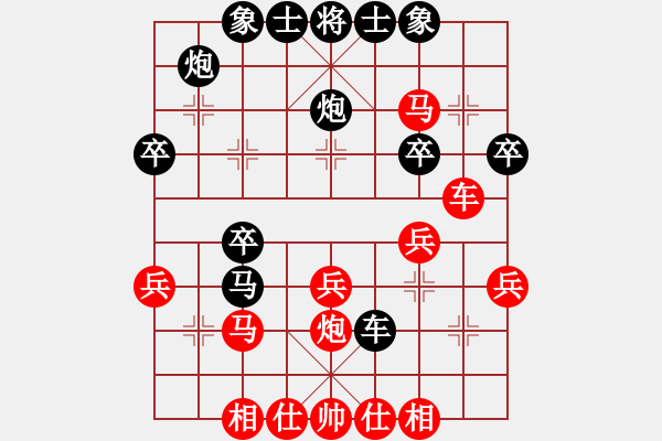 象棋棋譜圖片：番戰(zhàn)沙場 劉宗澤[紅] -先負- 黎德志[黑]03 - 步數(shù)：30 