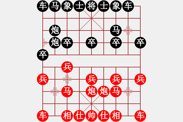 象棋棋譜圖片：一馬當(dāng)先跳崖死，二馬后隨命嗚呼 - 步數(shù)：10 