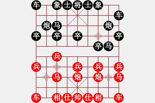 象棋棋譜圖片：博弈20080808[紅] -VS- lessbye369[黑] - 步數(shù)：10 