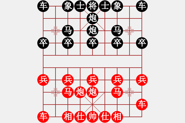 象棋棋譜圖片：后手雷公炮 - 步數(shù)：10 