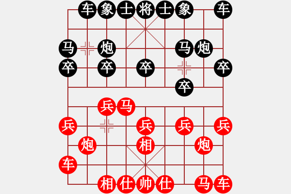 象棋棋譜圖片：午夜狂奔紅負(fù)生活大爆炸〖仙人指路飛相對(duì)卒底炮〗 - 步數(shù)：10 