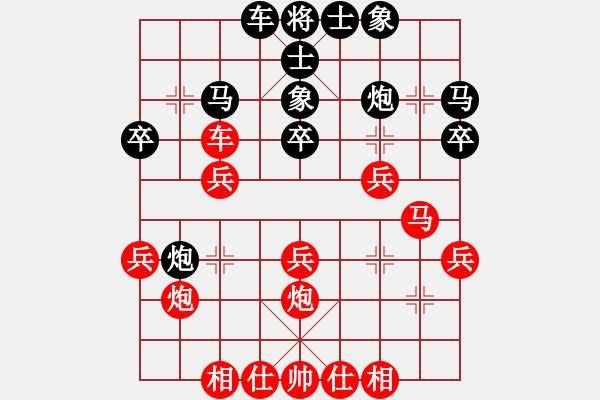 象棋棋譜圖片：bbboy002(初級)-勝-花柳插插(1段) - 步數(shù)：30 