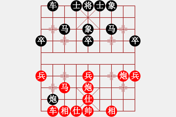 象棋棋譜圖片：WZ[1504983482] 2015.2.17-VS- 東方龍[1642611525]業(yè)6 - 步數(shù)：30 