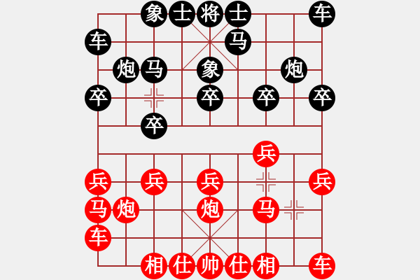 象棋棋譜圖片：王琳娜     先勝 單霞麗     - 步數：10 