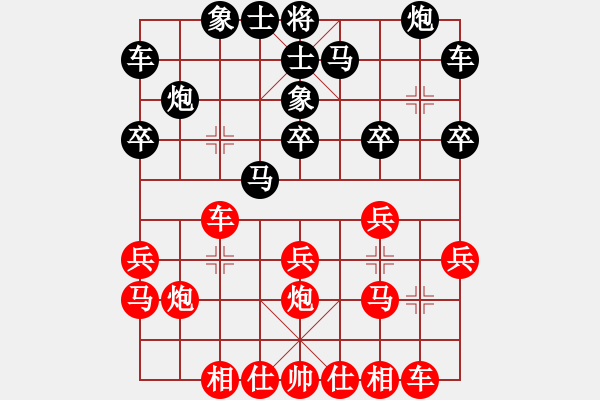 象棋棋譜圖片：王琳娜     先勝 單霞麗     - 步數：20 