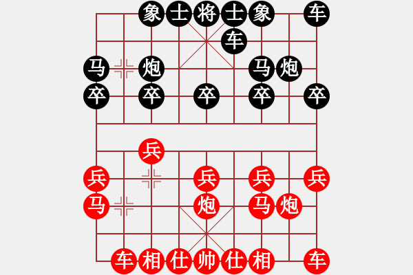 象棋棋譜圖片：半決賽 泓冰-郁峰（第三局 黑勝） - 步數(shù)：10 