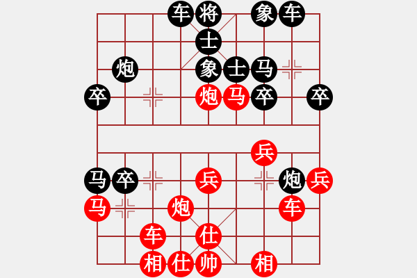 象棋棋譜圖片：《馬炮爭(zhēng)雄》---中炮進(jìn)三兵對(duì)屏風(fēng)馬---五七炮式（北京體育大學(xué)出版社2013.6） - 步數(shù)：33 