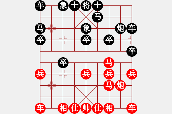 象棋棋譜圖片：仙人指路，先鋒馬 - 步數(shù)：19 