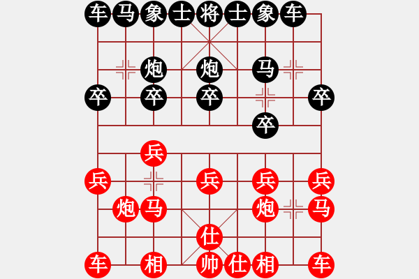 象棋棋譜圖片：行者必達[紅] -VS- 閆之格[黑] - 步數(shù)：10 