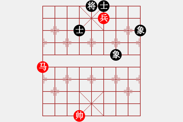 象棋棋譜圖片：馬兵殘局　第21局：馬兵和士相全（1） - 步數(shù)：0 