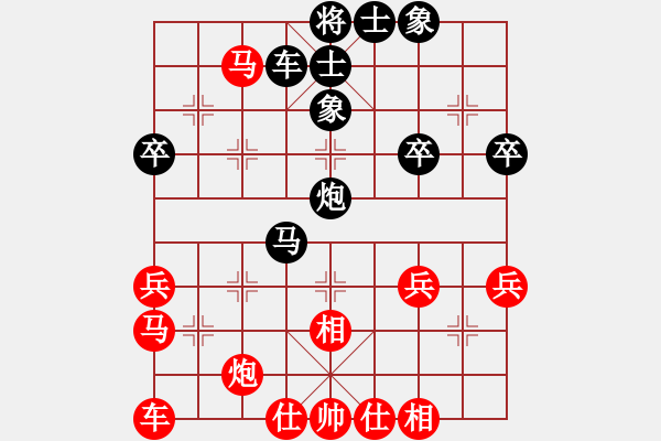 象棋棋譜圖片：西白虎(月將)-和-剛學(xué)會(huì)用軟(6段) - 步數(shù)：40 