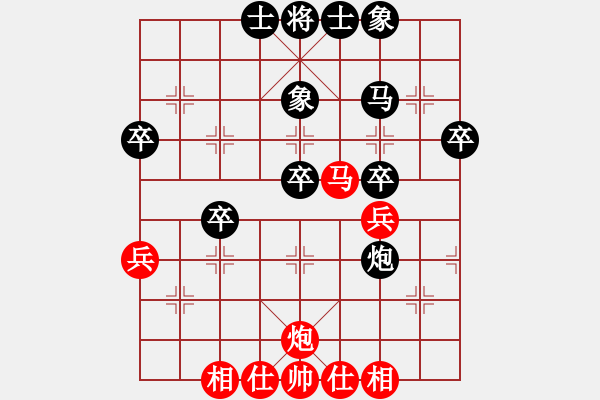 象棋棋譜圖片：海下天(9星)-和-棋力一般(9星) - 步數(shù)：40 