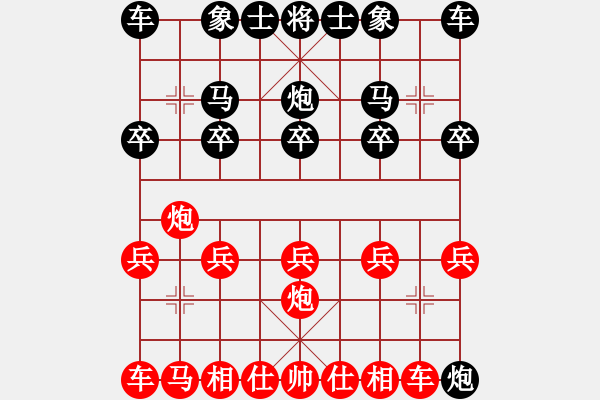 象棋棋譜圖片：11255局 A00--小蟲引擎24層 紅先勝 旋九專雙核-大師 - 步數(shù)：10 