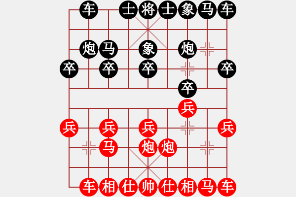 象棋棋譜圖片：網(wǎng)絡(luò)棋手 負(fù) 我 - 步數(shù)：10 