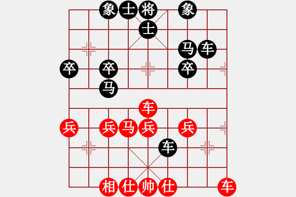 象棋棋譜圖片：內(nèi)蒙王斌大師[紅] -VS- 【狂戰(zhàn)】突出重圍[黑] - 步數(shù)：40 