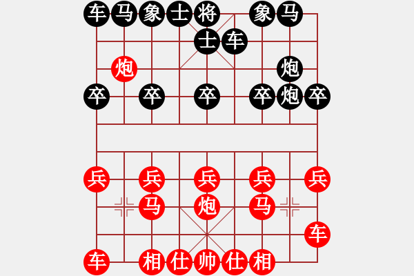 象棋棋譜圖片：中炮大破疊炮布局遁玉境界 * qymaster - 步數(shù)：10 