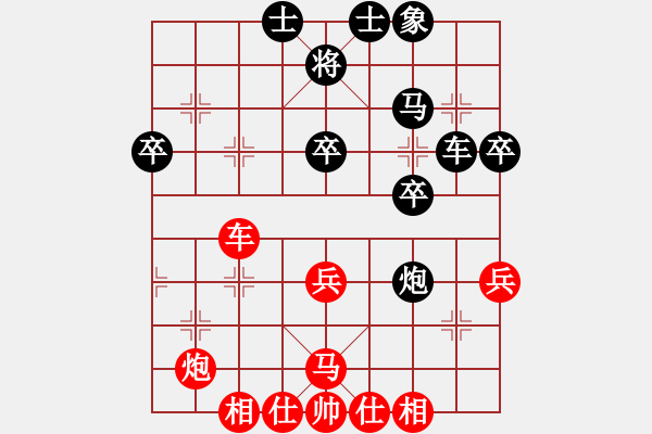 象棋棋譜圖片：三二班(9星)-和-山里棋手(9星) - 步數(shù)：40 