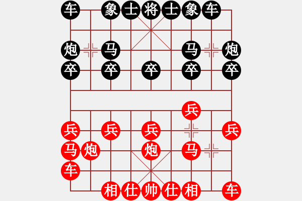 象棋棋譜圖片：中炮三步虎和癡兒 - 步數(shù)：10 