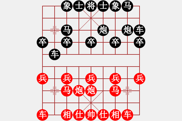 象棋棋譜圖片：頃刻邊得雙炮，罵街棋痞被教訓：David[14334018] -VS- 河西山貓[229731874 - 步數(shù)：10 