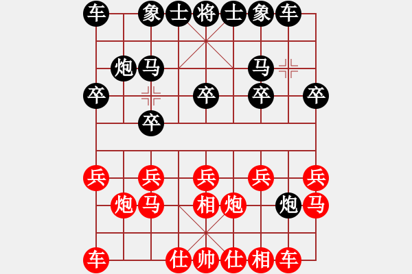 象棋棋譜圖片：棄馬破象 強(qiáng)攻入局：鬼族-狼狗[紅] -VS- 偏鋒炮王[黑] - 步數(shù)：10 