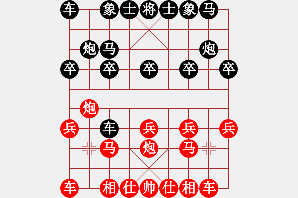 象棋棋谱图片：学棋先生(6级)-负-牛三哥哥(9级) - 步数：10 