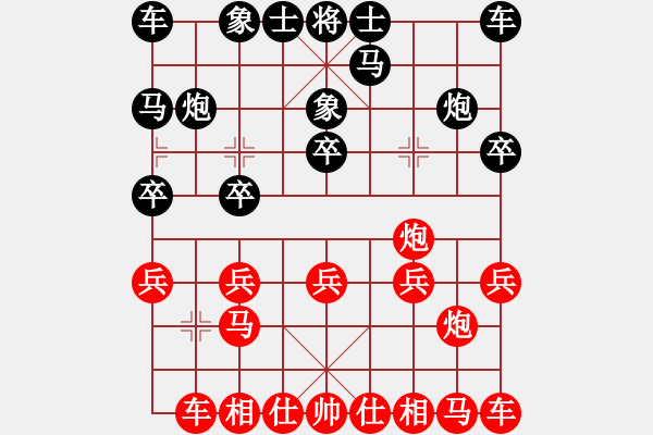 象棋棋譜圖片：棋俠天尊哥[紅] -VS- 杉菜[黑] - 步數(shù)：10 