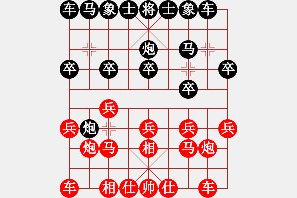 象棋棋谱图片：1-9-2 上海 谢靖 先和 天津 赵金成 - 步数：10 