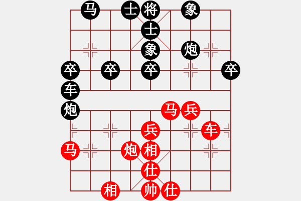 象棋棋譜圖片：品茗六號(5r)-和-湘中第一匪(無上) - 步數(shù)：40 