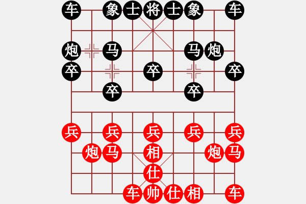 象棋棋譜圖片：沉默[紅] -VS- 負(fù)分太后 魚(yú)[黑] - 步數(shù)：10 