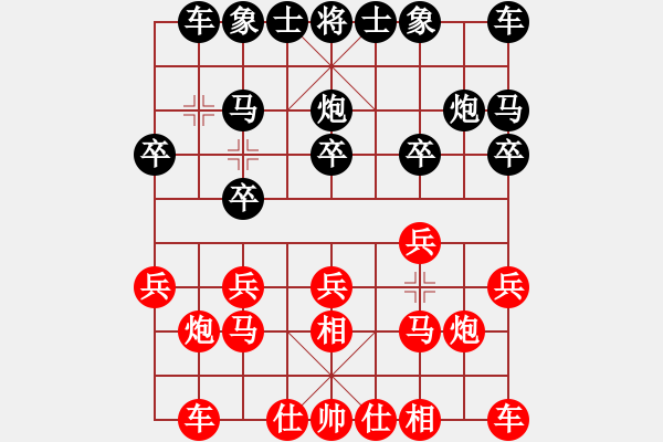 象棋棋譜圖片：1臺(tái).“湘龍隊(duì)”謝業(yè)枧先負(fù)“湘虎隊(duì)”程進(jìn)超 - 步數(shù)：10 