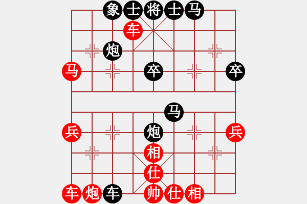 象棋棋譜圖片：chemapao(6級(jí))-和-攻城獅(7級(jí)) - 步數(shù)：40 