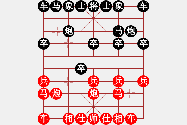 象棋棋譜圖片：20140706 1955 虎峰[109359715] - 山 雞[-]業(yè)5 - 步數(shù)：10 