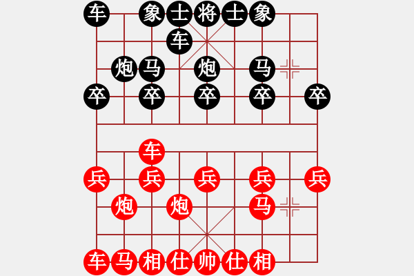 象棋棋谱图片：千山棋佛(8段)-和-下棋下棋(9段) - 步数：10 