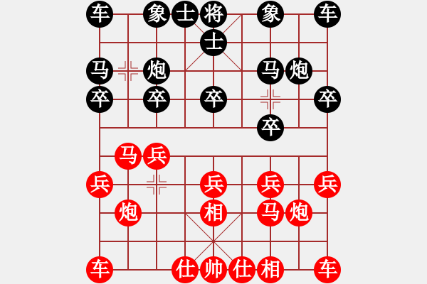 象棋棋譜圖片：寒竹尊者[紅] -VS- 行者必達(dá)[黑] - 步數(shù)：10 