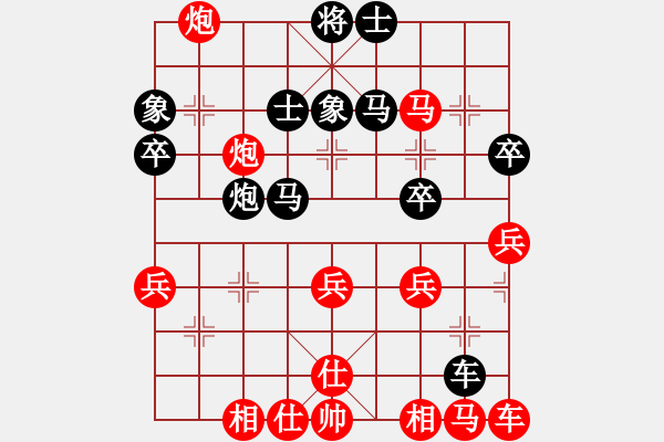 象棋棋譜圖片：蒲鳳玲(6段)-勝-彎弓射大雕(4段) - 步數(shù)：40 