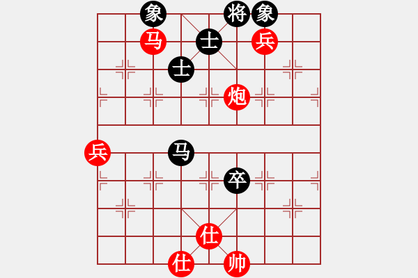 象棋棋譜圖片：五七炮進(jìn)三兵對屏風(fēng)馬左炮封車（旋風(fēng)12層先勝巫師專業(yè)級） - 步數(shù)：110 