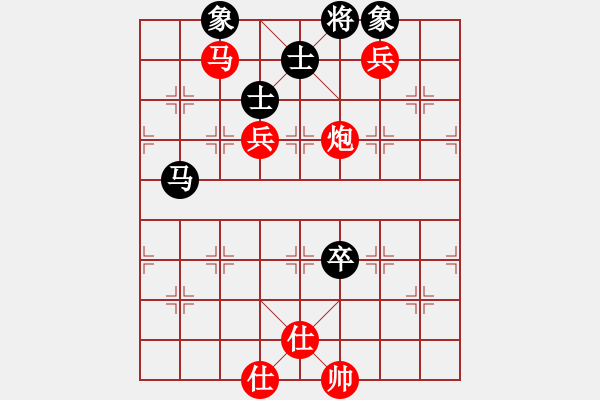 象棋棋譜圖片：五七炮進(jìn)三兵對屏風(fēng)馬左炮封車（旋風(fēng)12層先勝巫師專業(yè)級） - 步數(shù)：120 