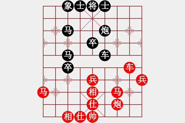 象棋棋譜圖片：五七炮進(jìn)三兵對(duì)屏風(fēng)馬 - 步數(shù)：80 