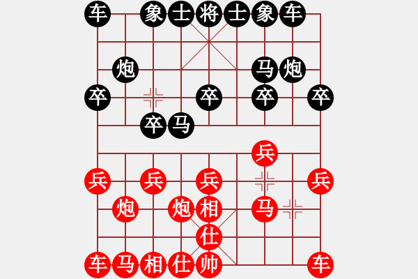 象棋棋譜圖片：‖棋家軍‖皎月[2045059653] -VS- 天童[188507337] - 步數(shù)：10 