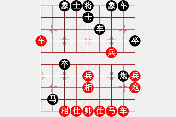 象棋棋谱图片：红烧肉(2段)-胜-南帝段智兴(1段) - 步数：40 