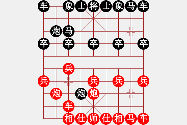 象棋棋谱图片：微雨燕双飞(5段)-胜-xiaokuail(9段) - 步数：10 