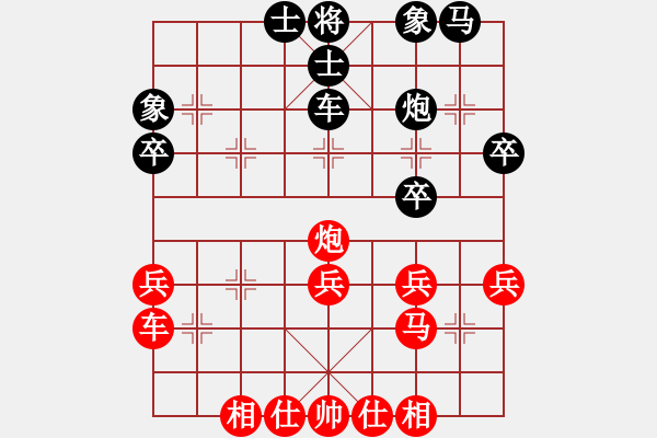 象棋棋譜圖片：桔梅山莊(1段)-勝-不要亂說(shuō)(1段) - 步數(shù)：30 