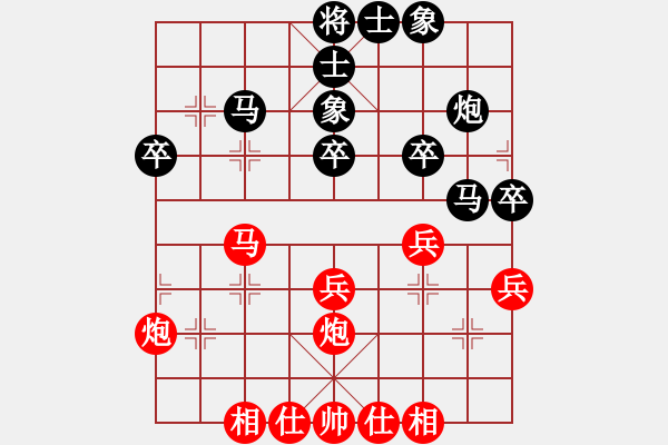 象棋棋譜圖片：150815 第7輪 第1臺(tái) 呂森隆 和 姚威和 - 步數(shù)：39 