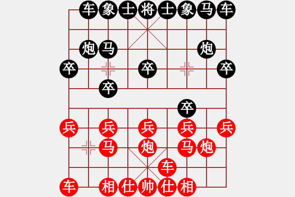 象棋棋譜圖片：熱血盟●溫柔一刀[紅] -VS- 熱血盟★和仔[黑] - 步數(shù)：10 